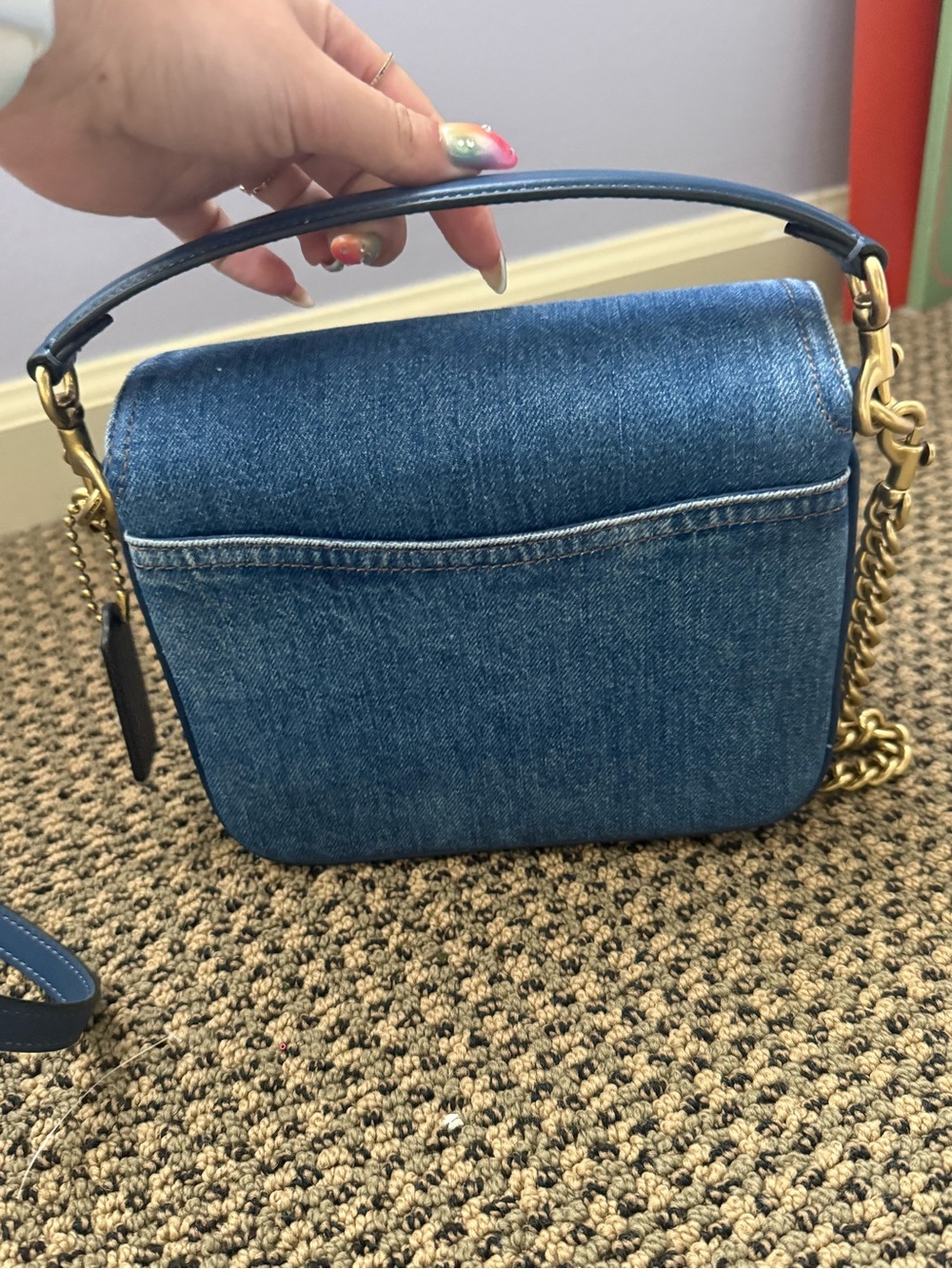 Coach Cassie 19 Denim Crossbody Bag - Picture 4 of 4